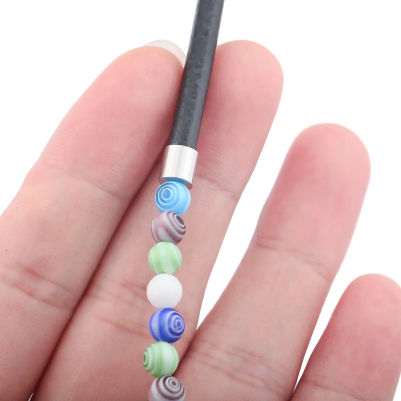 Зажимные колпачки для шнура из нержавеющей стали кожаных веревок 6 мм Концевики