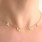 Индивидуальное ожерелье из нержавеющей стали с оригинальными зеркальными буквами и именем для женщин, индивидуальные модные ювелирные изделия, подвеска, подарки Вечерние