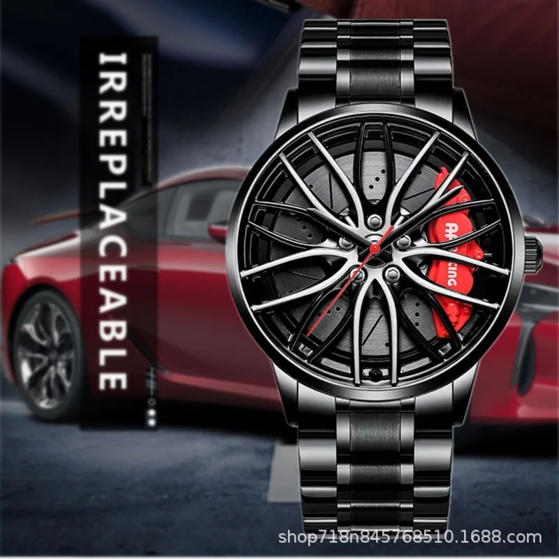 

Automatic Movement Watch Men's Hollow Wheel Hub Waterproof Men's Non-mechanical Watch 2021 New