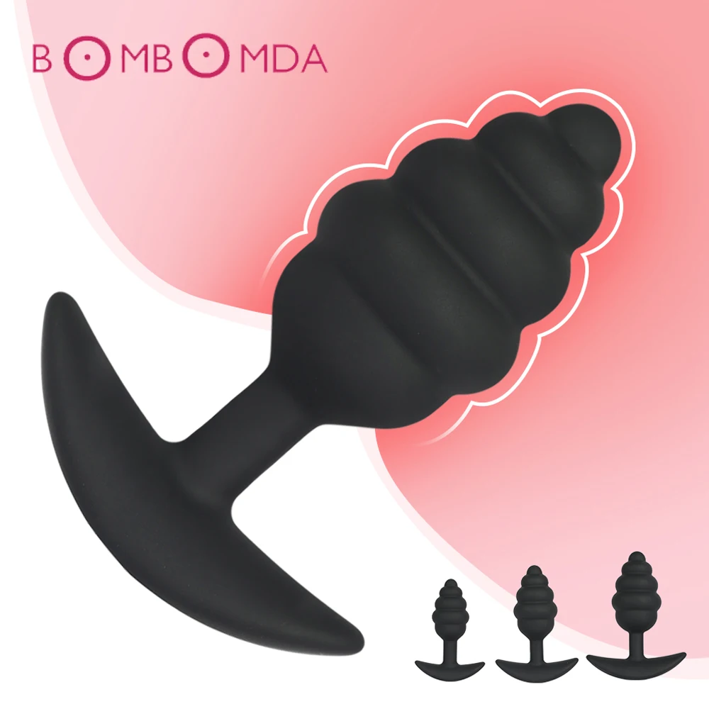 Безопасный силиконовый фаллоимитатор анальная пробка со спиралью Сексуальная