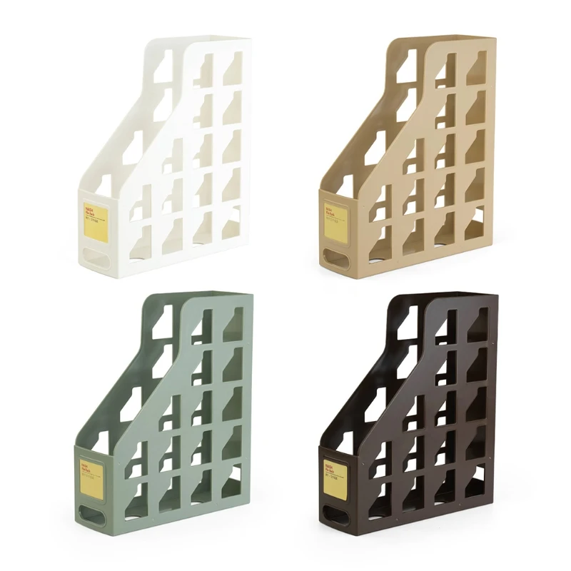 

Multi-purpose Document File Holder with Lable Window File Storage Case Easy to Push/Pull Vertical Placement for School