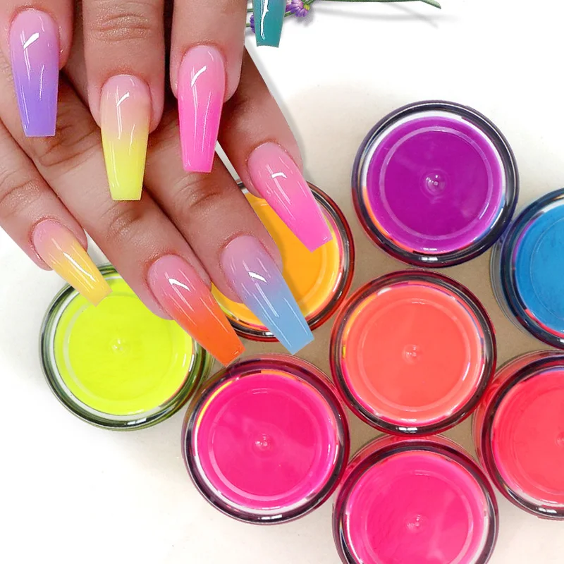 

15g Iridescent Acrylic Powder For Extension Nail Art Decoration Fluorescent Polymer Dip Powder Professional Manicure Accessories