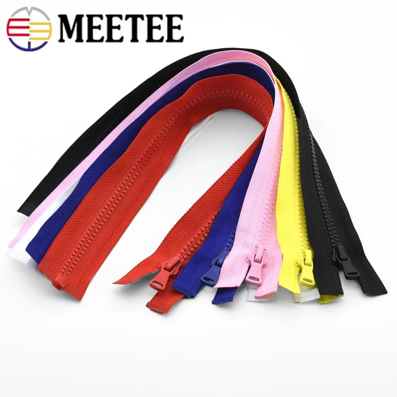 Meetee 5 шт. # молния из смолы 30/40/55/60/70/80/90 см размер зубцов открытый хвост для куртки