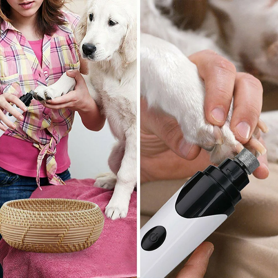 

Pet Nail Grinder USB Rechargeable Dogs Pets Nail Clippers Professional Electric Dog Cats Paw Nail Cutter Grooming Trimmer Tools