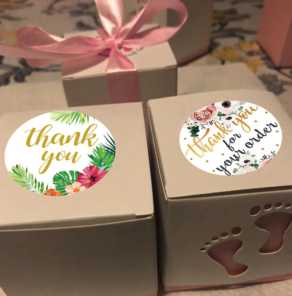 500 шт. 3 8 см наклейки с надписью Thank You | Канцтовары для офиса и дома