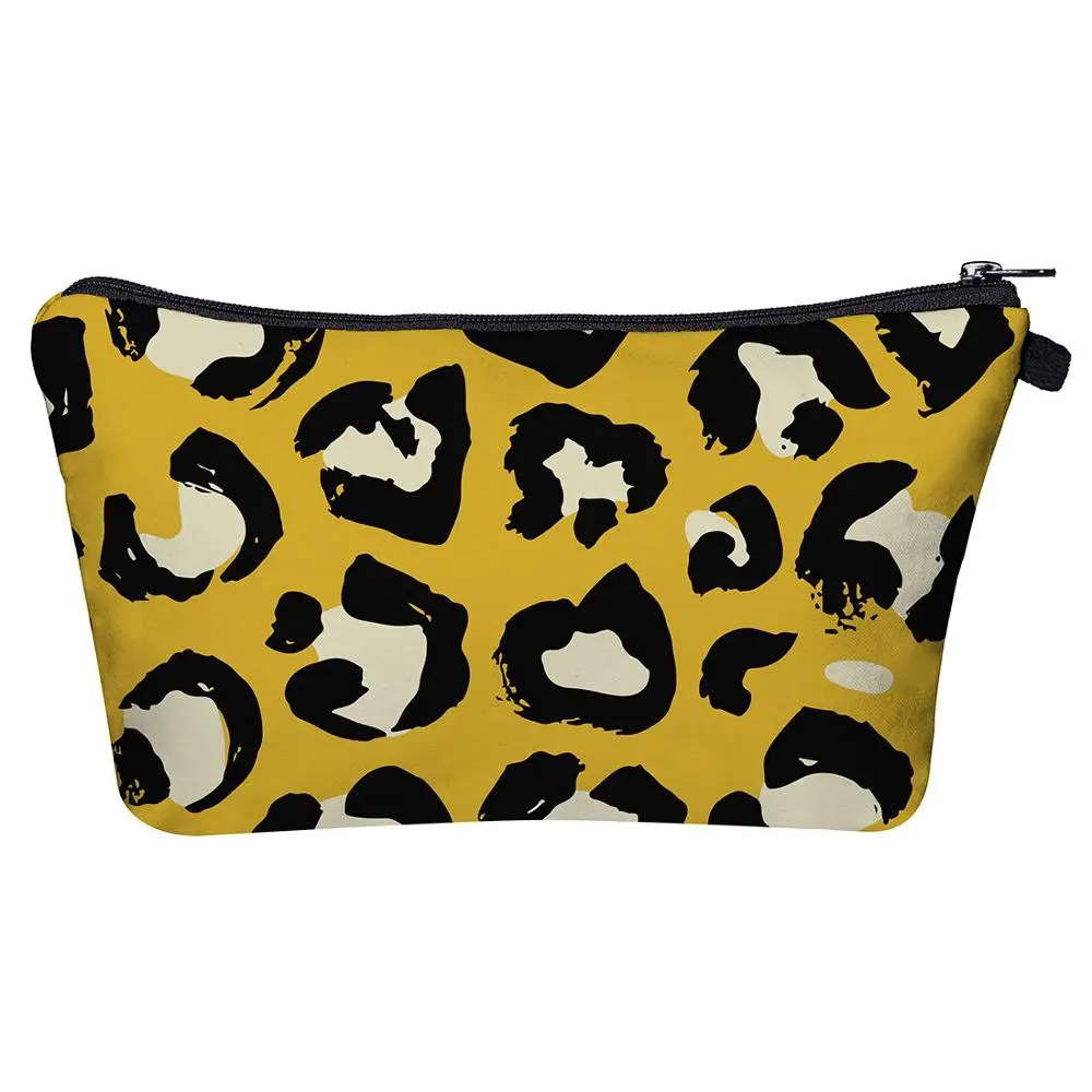 

headset Cosmetic Bag Fashion Women Handbag bags Cute bag Cosmetic Bags 3D digital printing Multi-function Female Casual Leopard