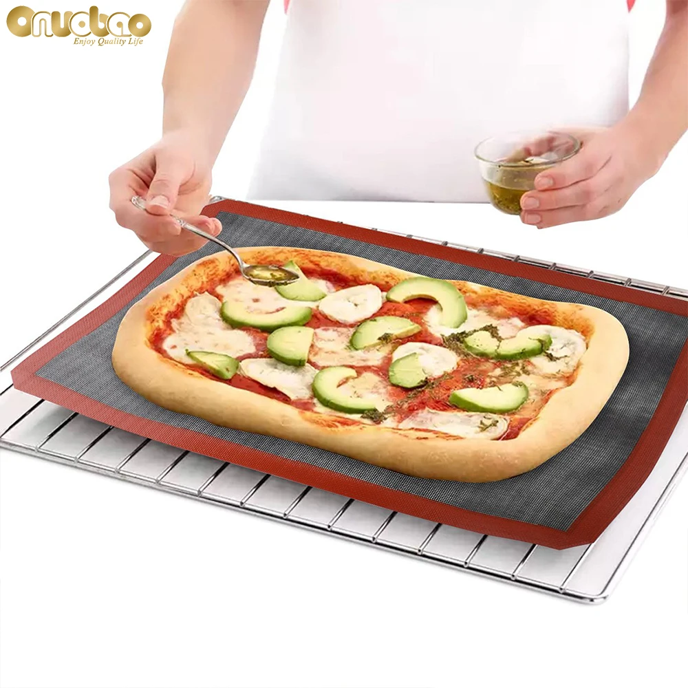 

Onuobao Macaron Silicone Baking Mat Oven Pad Household Cookie Bean Puffs Black Rectangular Non Stick Baking Pan Oven Non Stick