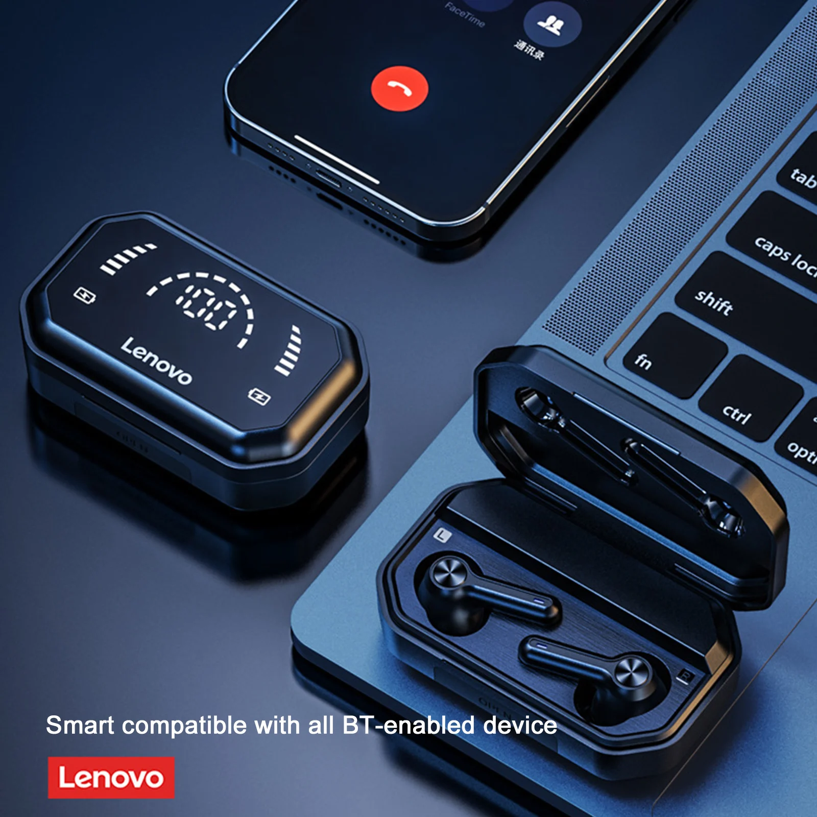 Беспроводные наушники Lenovo LP3 Pro TWS Bluetooth 5 0 с микрофоном цифровым дисплеем