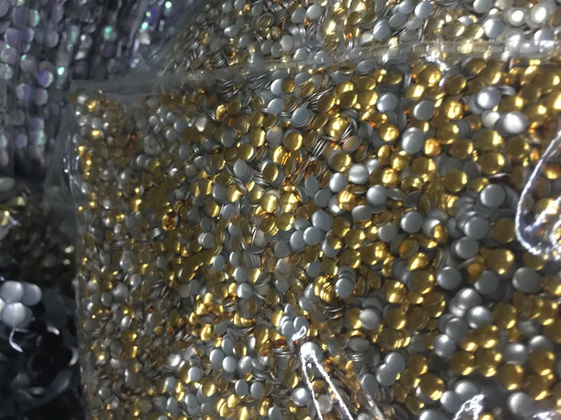 300 шт./лот новинка 5 мм Золотые круглые металлические шпильки с плоской задней