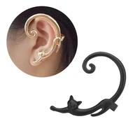 cat ear bone hook stud earrings for women girls trendy personalized style cute animal earrings fashion jewelry gifts