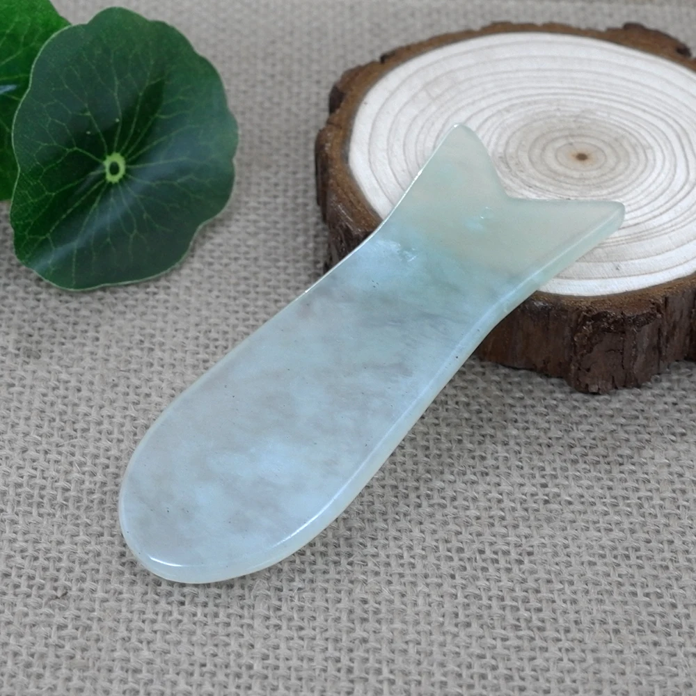 Jade Gua Sha соскабливающий массажный инструмент массажер для тела Когтеточка Guasha stone SPA buffalo скребок для ухода за лицом, против морщин