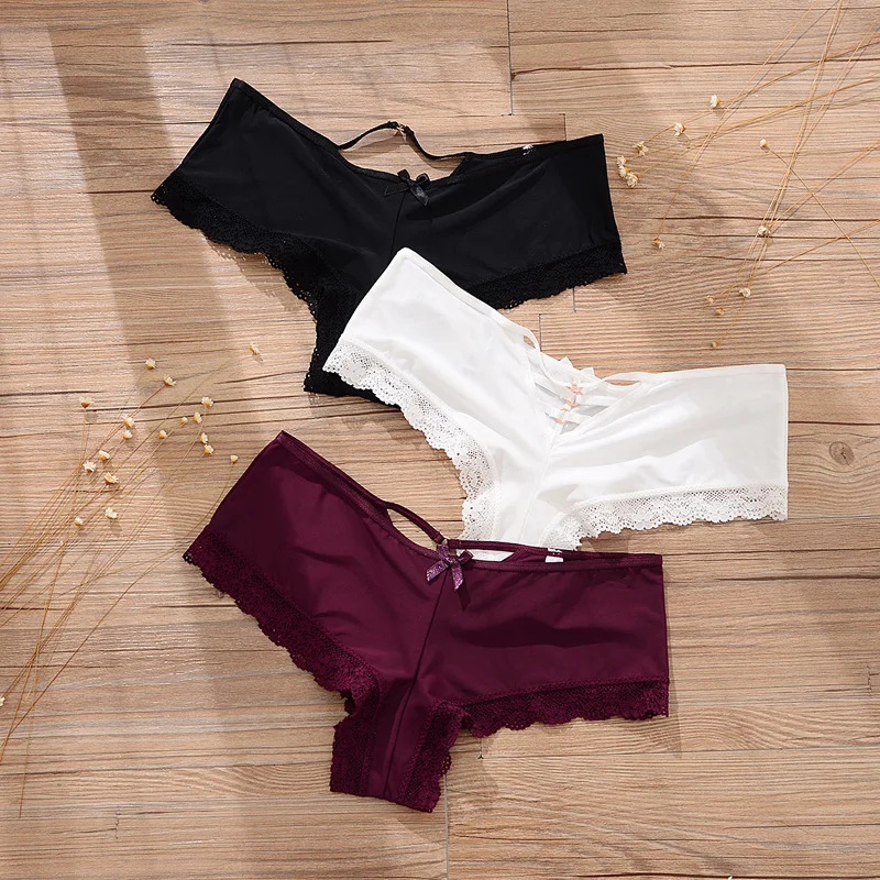 Трусики женские кружевные бордовые прозрачные бесшовные с низкой посадкой |