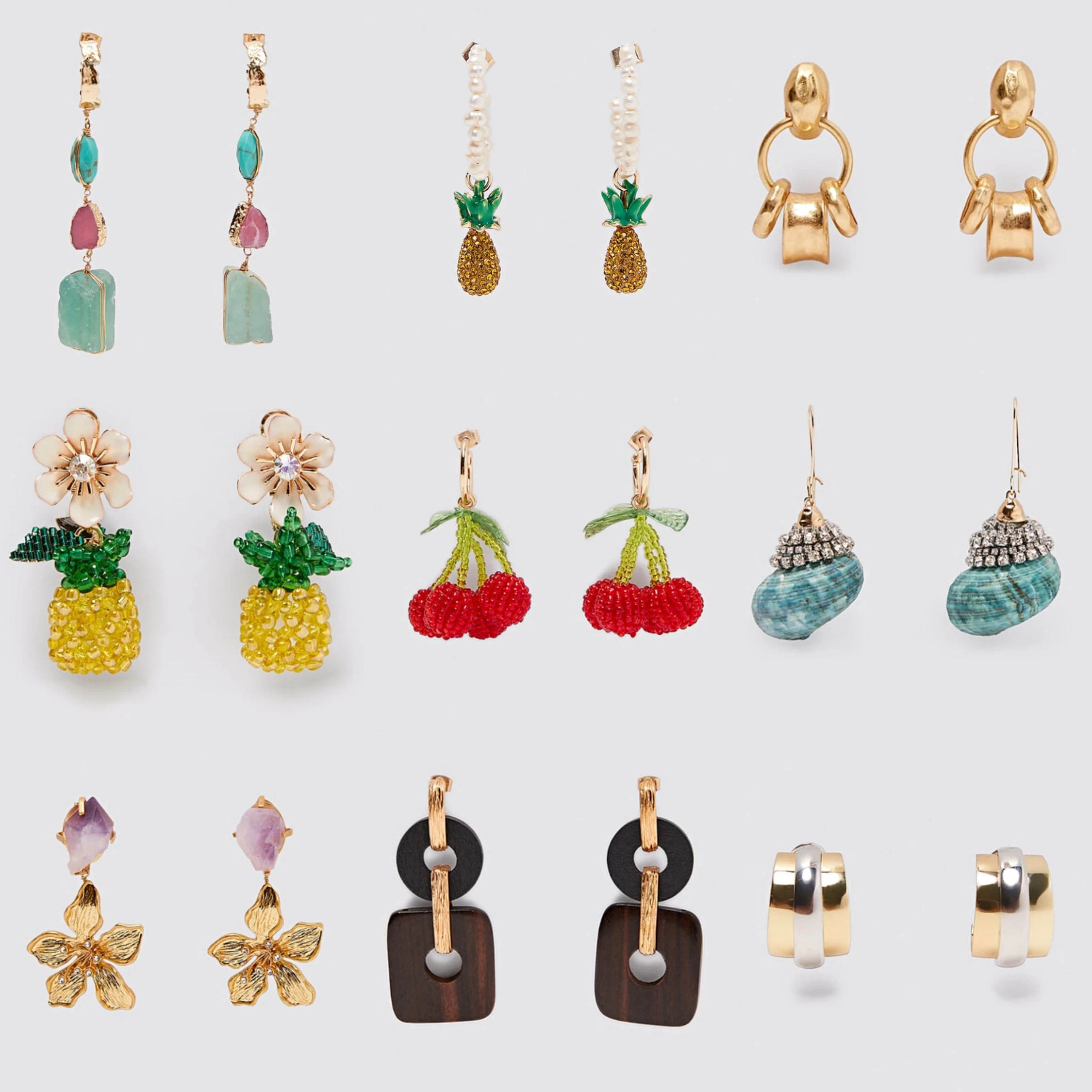 Женские Висячие серьги ZA в стиле бохо ручной работы виде фруктов вишни ананаса