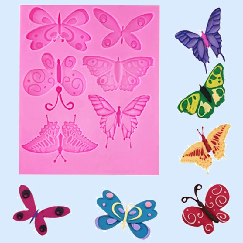 3D Силиконовая форма в виде бабочки дизайнер сделай сам ручная работа шоколадный