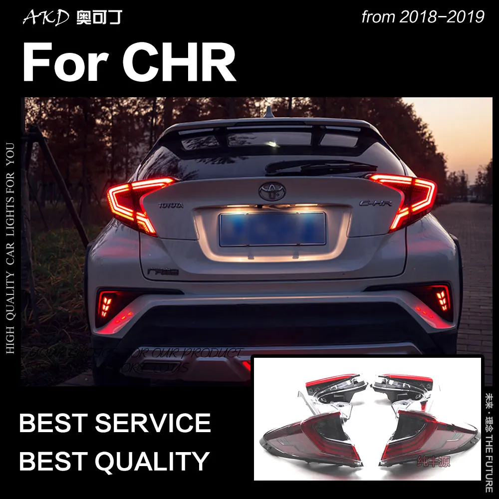 АКД стайлинга автомобилей хвост лампа для Toyota C HR светильник 2018 2019 ЧР
