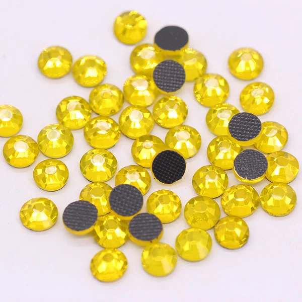 citrine 144/1440p ss16 4 мм цвет DMC стеклянный камень с плоской задней стороной железо на горячей фиксации хрустальные стразы для одежды украшения ювелирных изделий - Цвет: citrine
