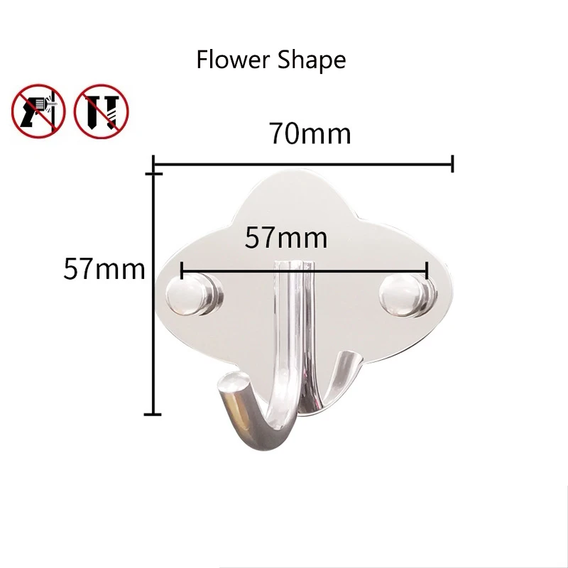 Sqinans 1 шт. крючки для полотенец из нержавеющей стали дверная вешалка клейкие
