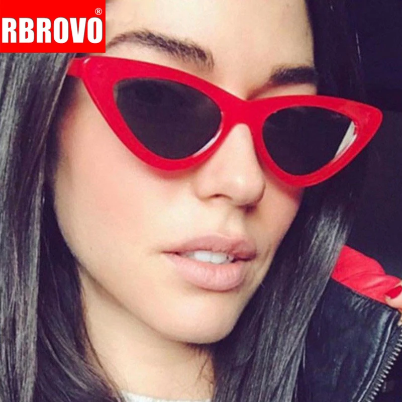 

RBROVO Fashion Cat Eye Sunglasses Women Brand Designer Candy Color Vintage Triangle Sun Glasses Outdoor Goggles Oculos De Sol