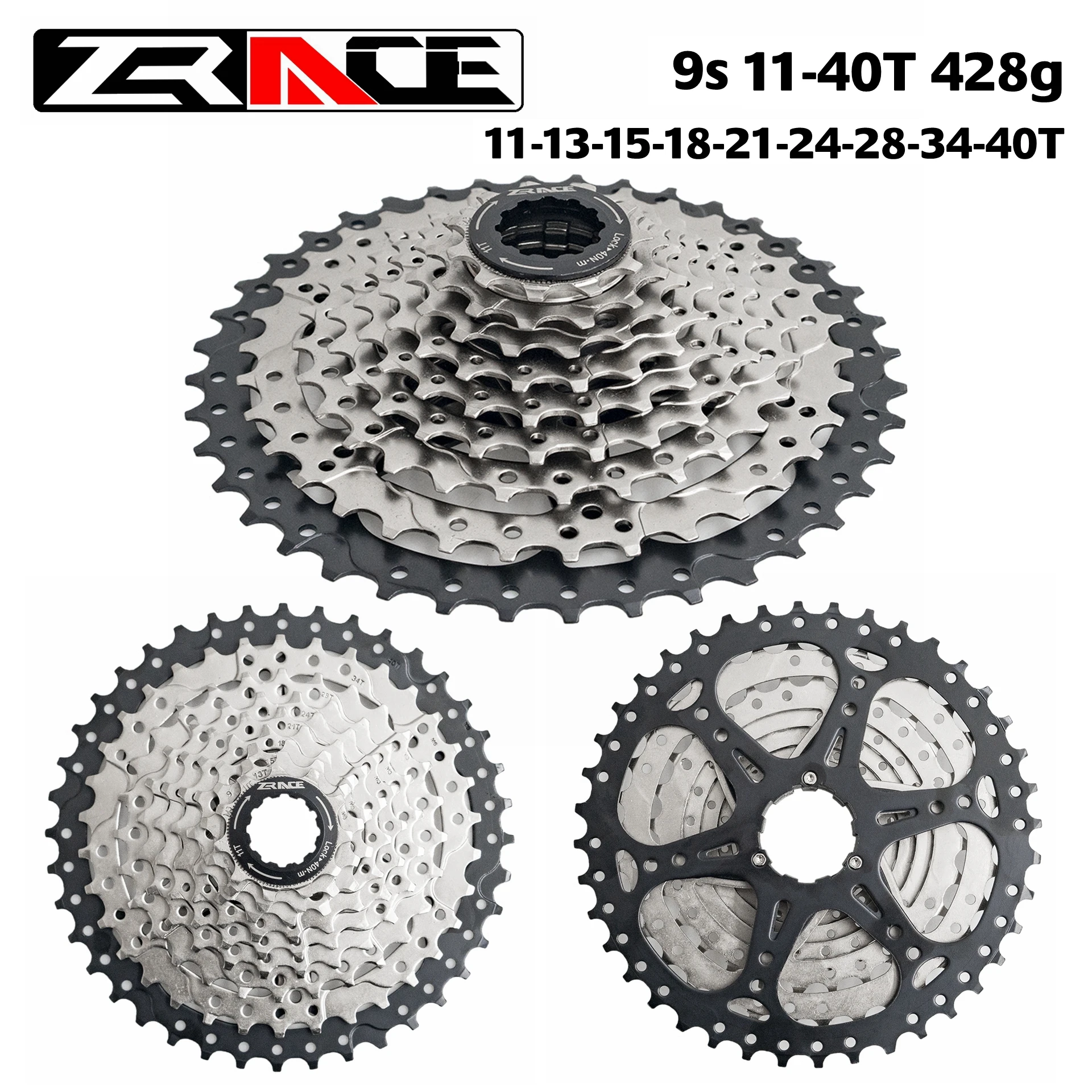 9s 11-40T ZRACE кассета для велосипеда 8 9 10 11 скоростей MTB велосипед freewheel 11-42 T/11-46 T/11-50 T/11-52 T для ALIVIO/DEORE/SLX/XT - Цвет: 9s 11-40T