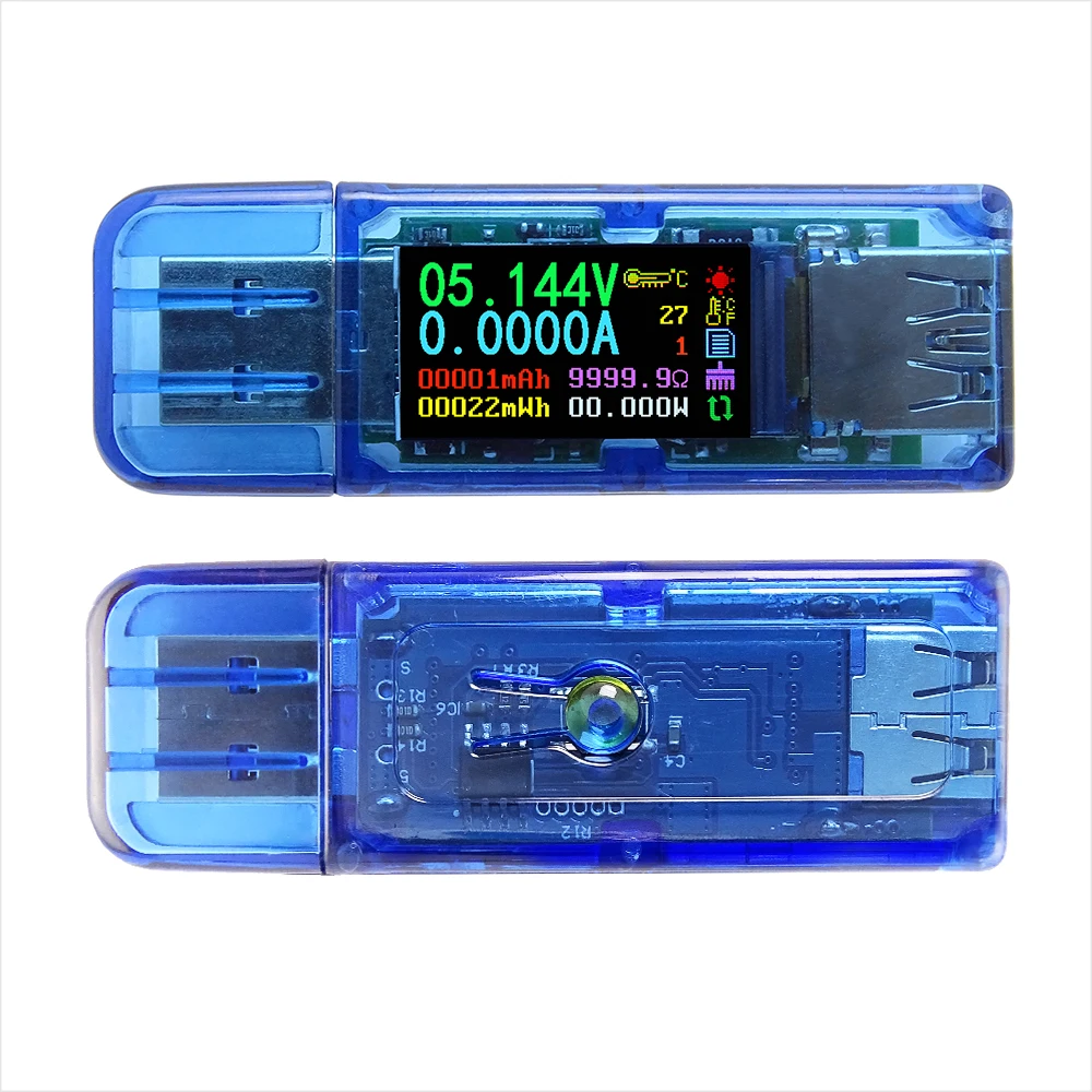 AT35 AT34 5 USB 3 0 цветной ЖК-Вольтметр Амперметр измеритель напряжения мультиметр