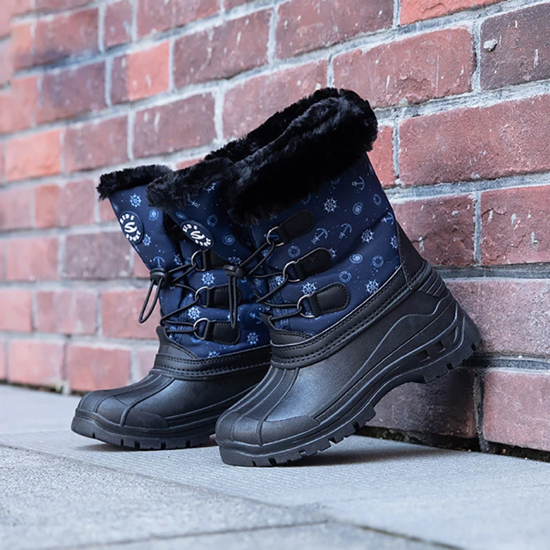 Зимние ботинки Dolakids модные зимние для девочек детские водонепроницаемые теплые