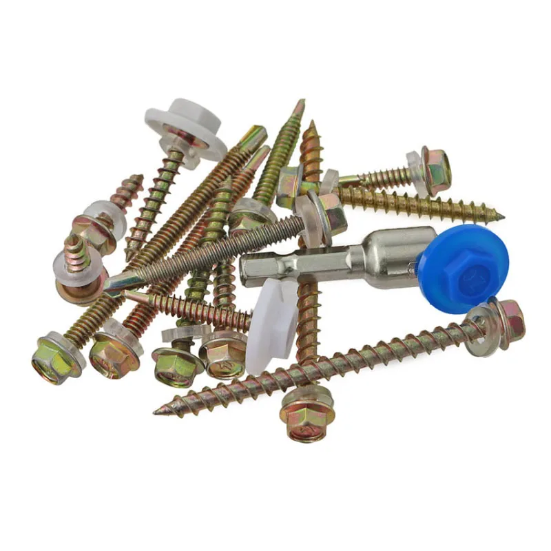 GuHua цветной стальной шестигранный сверлильный хвостовый Самонарезающий винт с