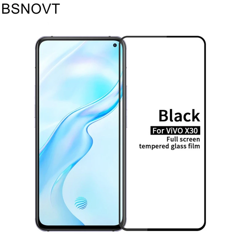 

2PCS Glass For Vivo X30 Full Glue Cover 6.44 inch Phone Screen Protector Film For Vivo X30 Glass For Vivo X30 Protective Glass