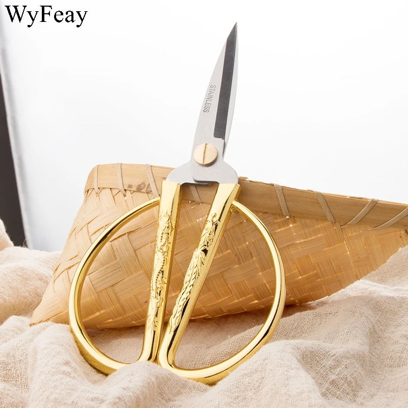 Швейные золотые ножницы из нержавеющей стали короткий резак прочные винтажные