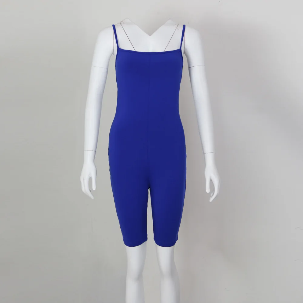 ANJAMANOR черные пикантные Одна деталь Облегающий комбинезон байкерские шорты для