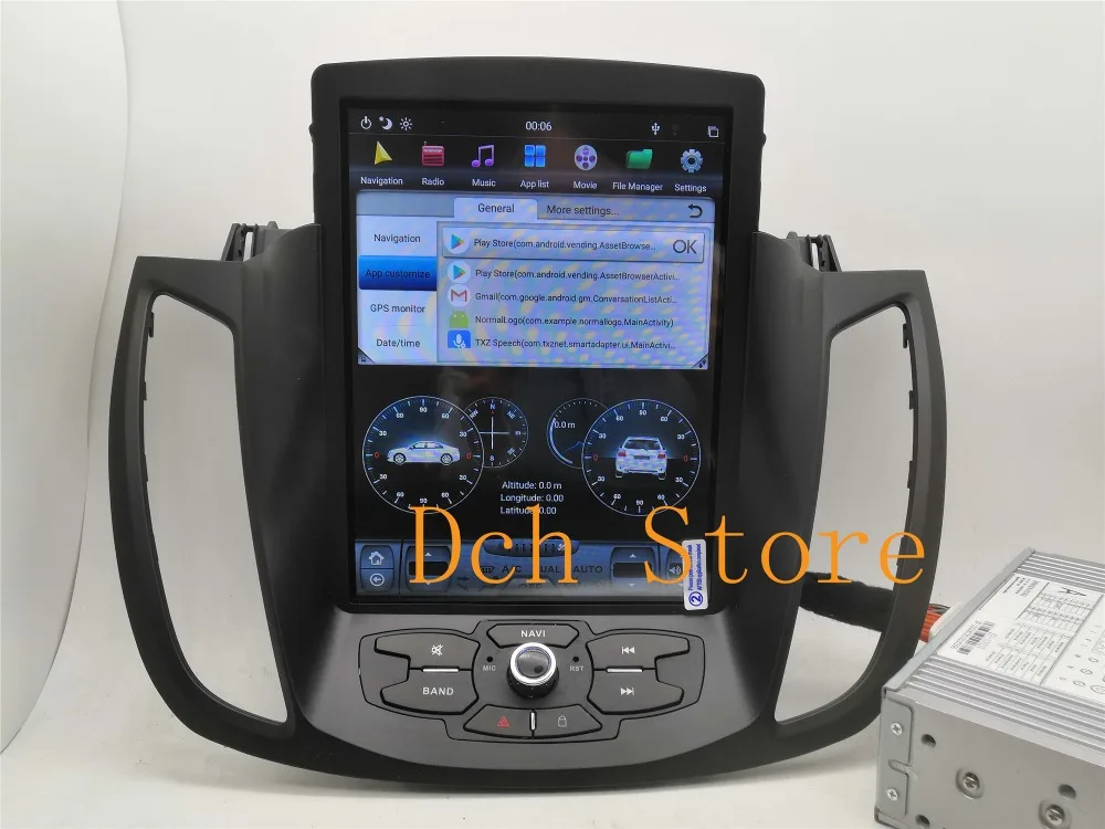 10,4 ''вертикальный экран Tesla стиль Android 8,1 автомобильный DVD gps плеер для Ford Kuga 2013 PX6 CARPLAY радио gps