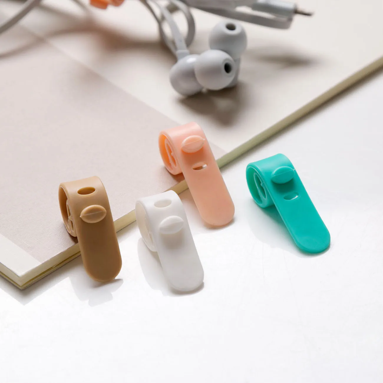 

12PCS Multipurpose Desktop Phone Cable Winder Earphone Clip Charger Organizer Management Wire Cord Fixer Silicone Holder