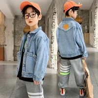 2021 lapel spring autumn coat outerwear top children clothes kids costume teenage formal home outdoor boy clothing high quality
