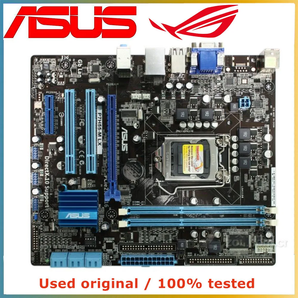 Для процессора Intel H55 LGA 1156 для ASUS P7H55-M LX материнская плата компьютерная розетка