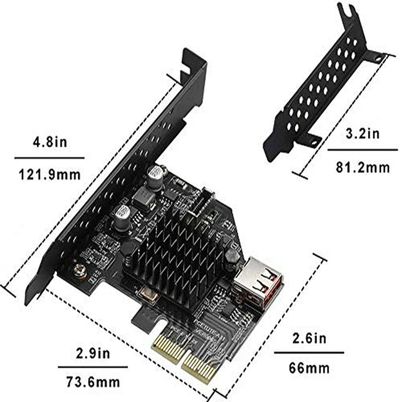 

USB3.1 Front TYPE-E Expansion Card Pcie X2 to TYPE-C Adapter GEN2 10gbps Expansion Card Computer Cables Connectors DJA88