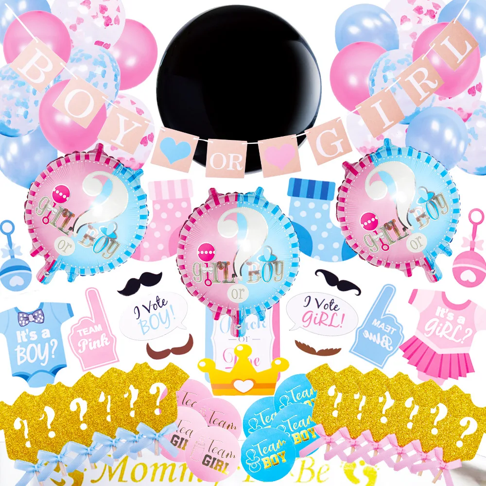 Пол раскрывает столовые приборы для девочек или мальчиков латексные шары душа