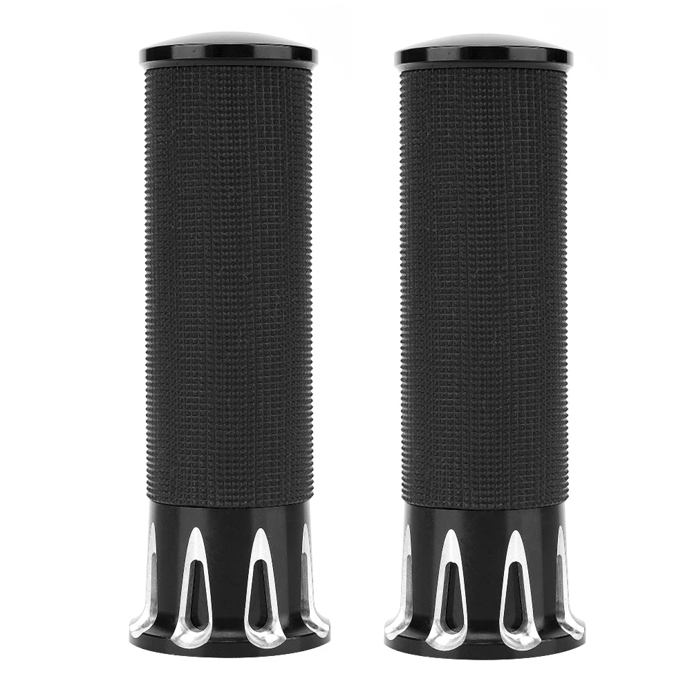 

Aluminum Alloy Hollow Handlebar Non-slip Hand Grips Black for Motorcycle Modification