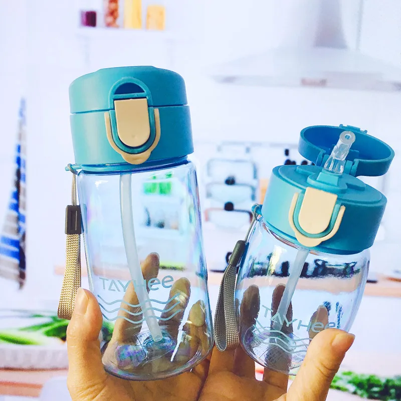 330/420 мл детская портативная для кормления Бутылка питьевой воды с соломинкой |