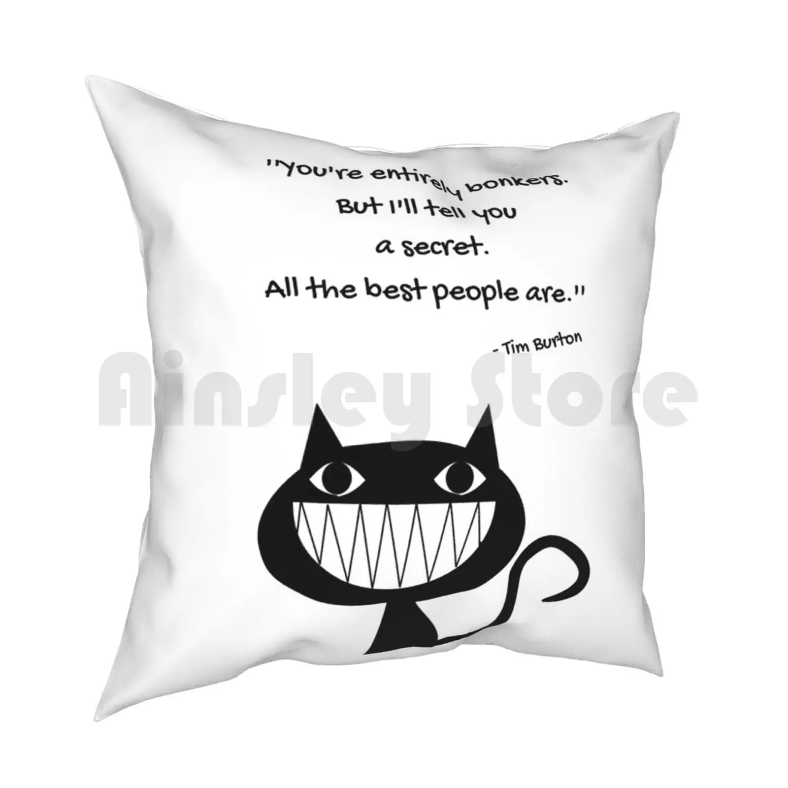 Чехол на подушку с принтом Тима Бёртона мягкая накидка цитатой Элис для нее | Дом