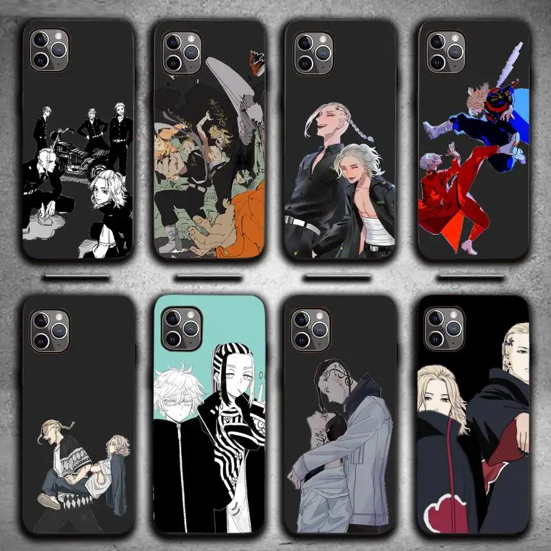 

Tokyo Revengers Phone Case for iPhone 13 11 12 Pro X XS XR Samsung A S 10 20 30 51 Plus pro Max mobile bags Anime Cartoon Funda