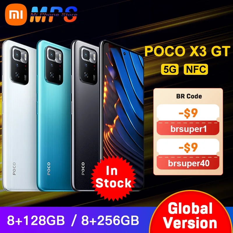 POCO X3 GT 5G 8GB 128GB /256GB NFC глобальная версия MTK 1100 67W 6,6