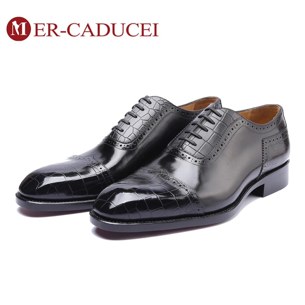 Классические мужские туфли из натуральной кожи винтажные Ретро ручной работы