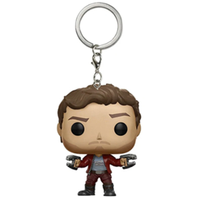 Star Lord Брелок с героями Marvel брелок с Железным человеком милый автомобильный брелок DC Comics брелок с Бэтменом для ключей - Цвет: Star Lord