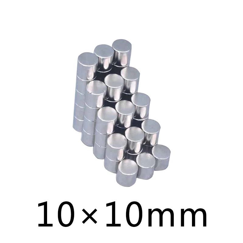 100 шт сильный. 10*10 мм N35 неодимовый редкоземельный магнит 10x10 Искусство ремесло