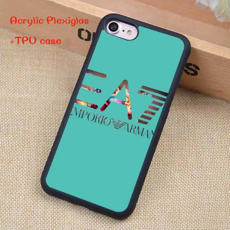 

Italian luxurys brand EA7 Phone Case For iphone 12 11 Pro Max X XR XS SE 2020 6S 7 8 Plus Acrylic Plexiglass TPU
