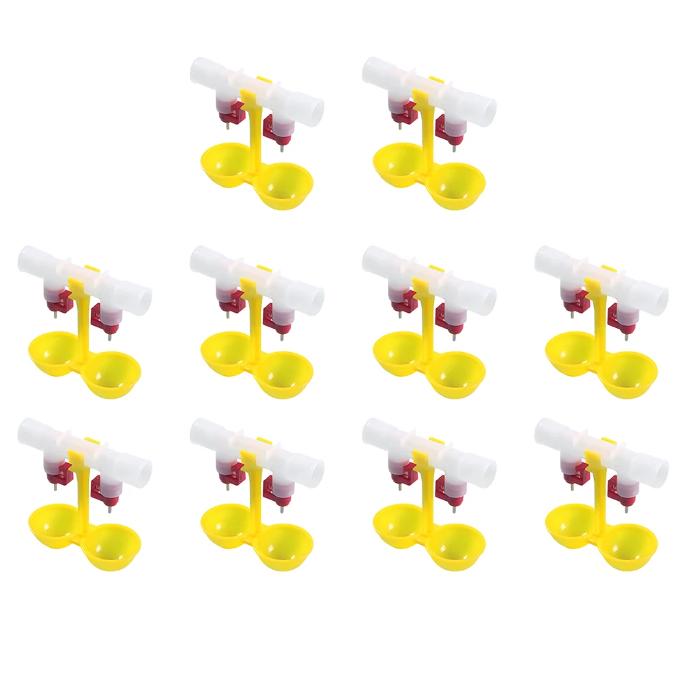 10 шт куриная соска для воды Двойная насадка поилка кур Простая установка