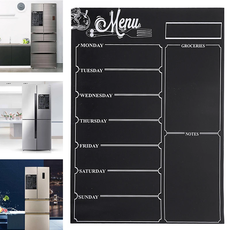 Новая Доска Для еженедельного меню магнитная доска для на холодильник черная