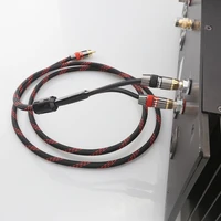 high quality hi fi audiocrast a53 copper stereo rca male to 2%c3%97rca male audio signal cable amplifier video cord