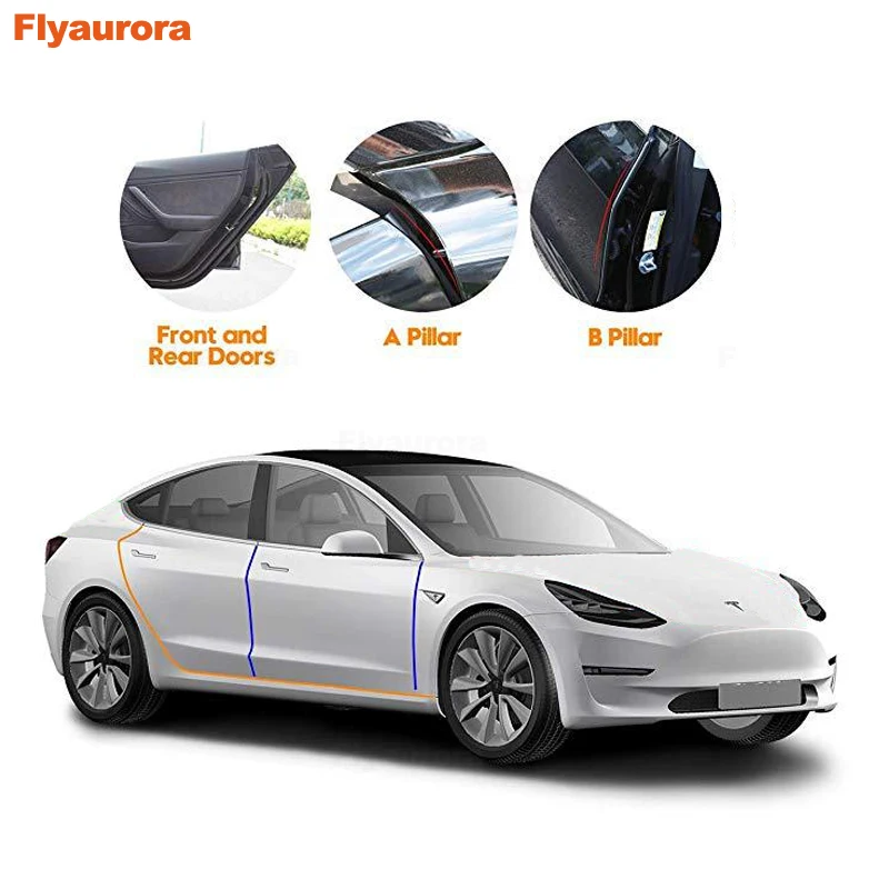 Для автомобиля Tesla Model 3 защита от ветра на лобовое стекло крышу шумоподавление