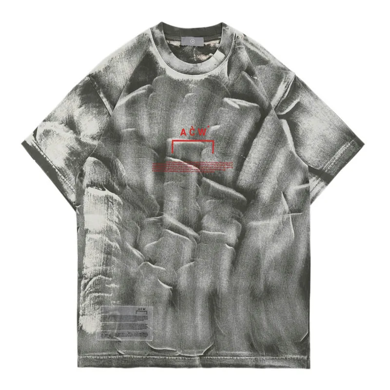 

Футболка Tie-dye A-COLD-WALL * винтажная уличная одежда для мужчин и женщин лучшее качество Повседневная летняя футболка с коротким рукавом в стиле ...