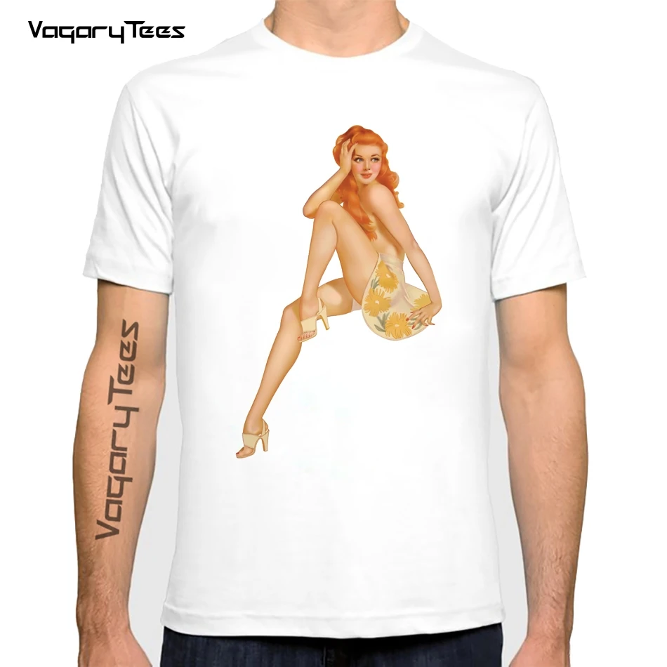 

Винтажные сексуальные футболки с принтом «Pin Up», футболки с принтом для взрослых, футболки с забавным дизайном, высокое качество